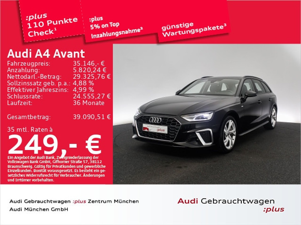 Audi A4 Avant S-Line S-Tronic 40 TFSI