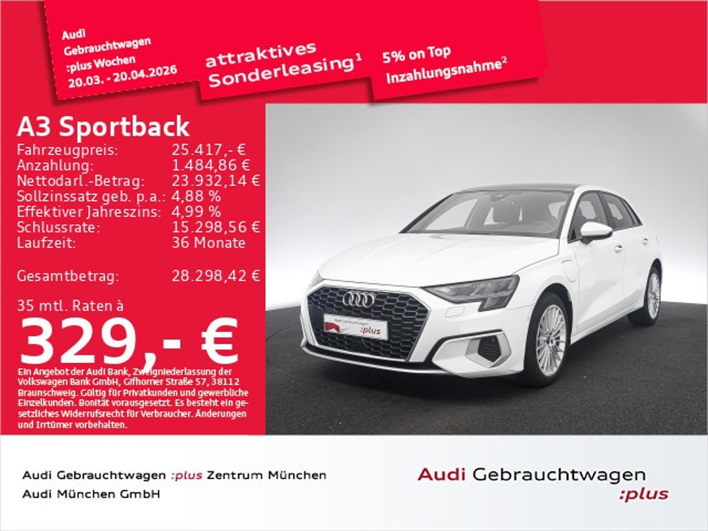 Audi A3 Sportback S-Tronic Hybride 40 TFSI