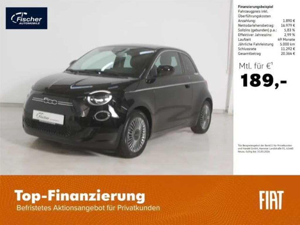 Fiat 500e Style/Komfort/Alu/360°/Keyless/DAB+/GRA/SH