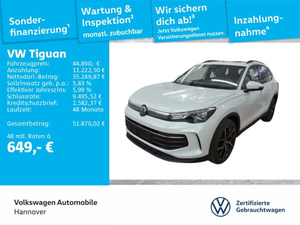 Volkswagen Tiguan DSG Life eHybrid 1.5 TSI