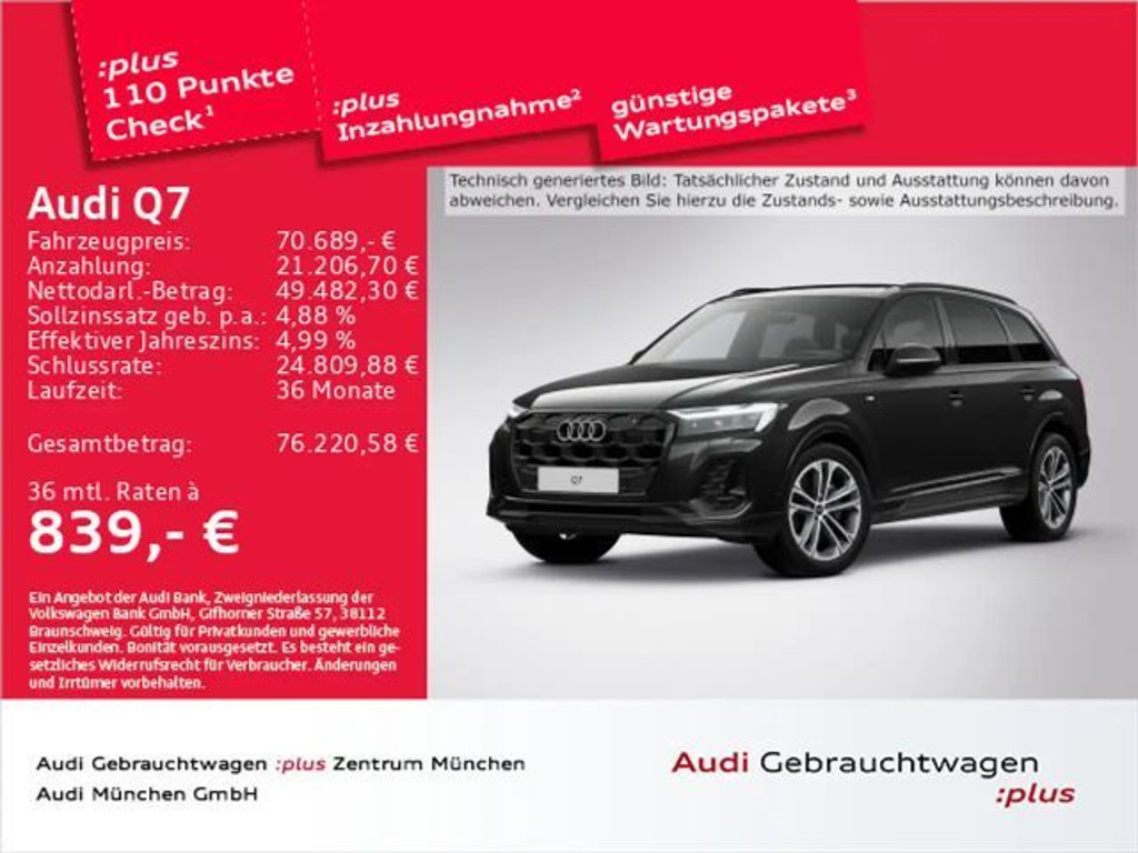 Audi Q7 Quattro S-Line 50 TDI
