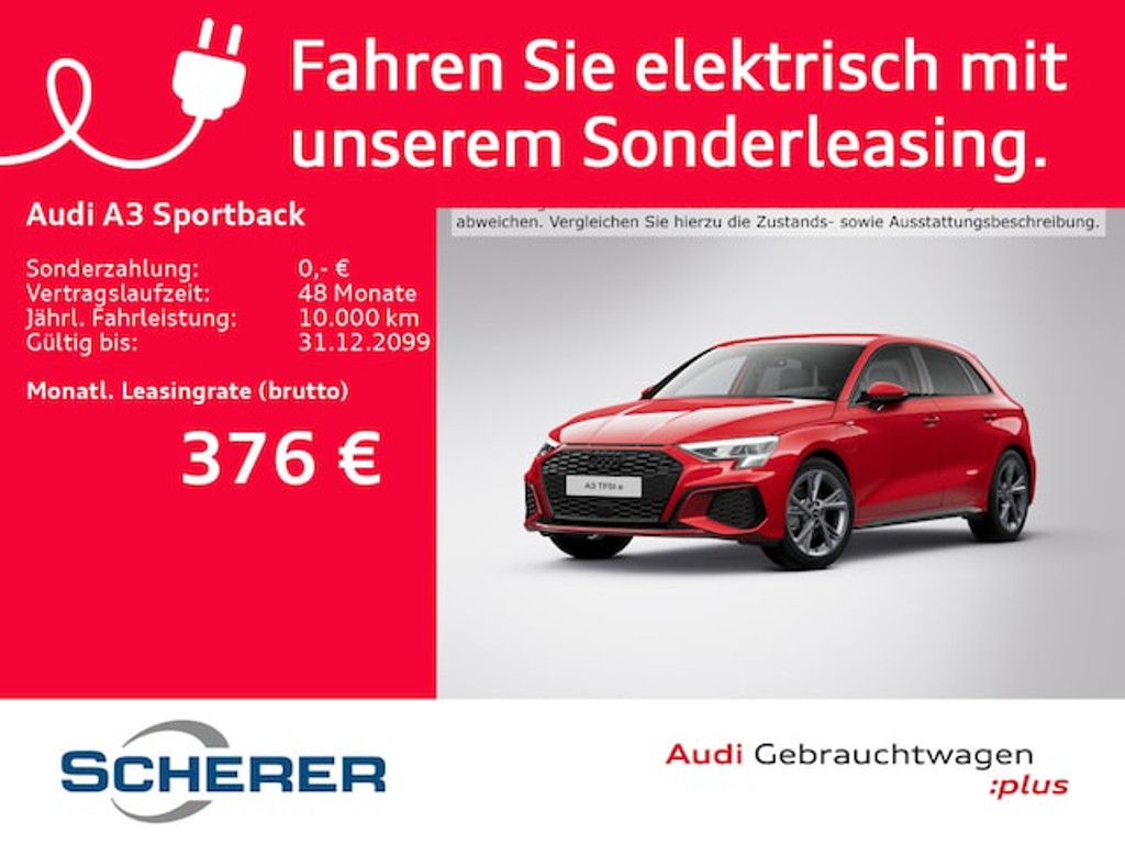 Audi A3 Sportback S-Line S-Tronic Hybride 40 TFSI