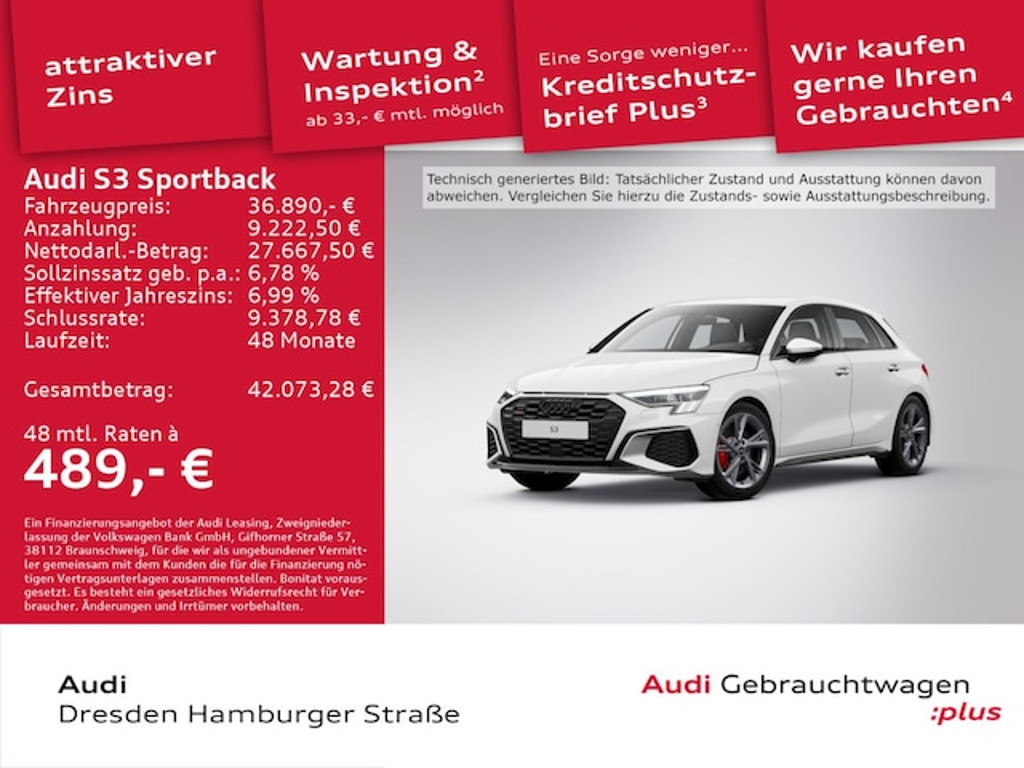 Audi S3 Sportback Quattro S-Tronic