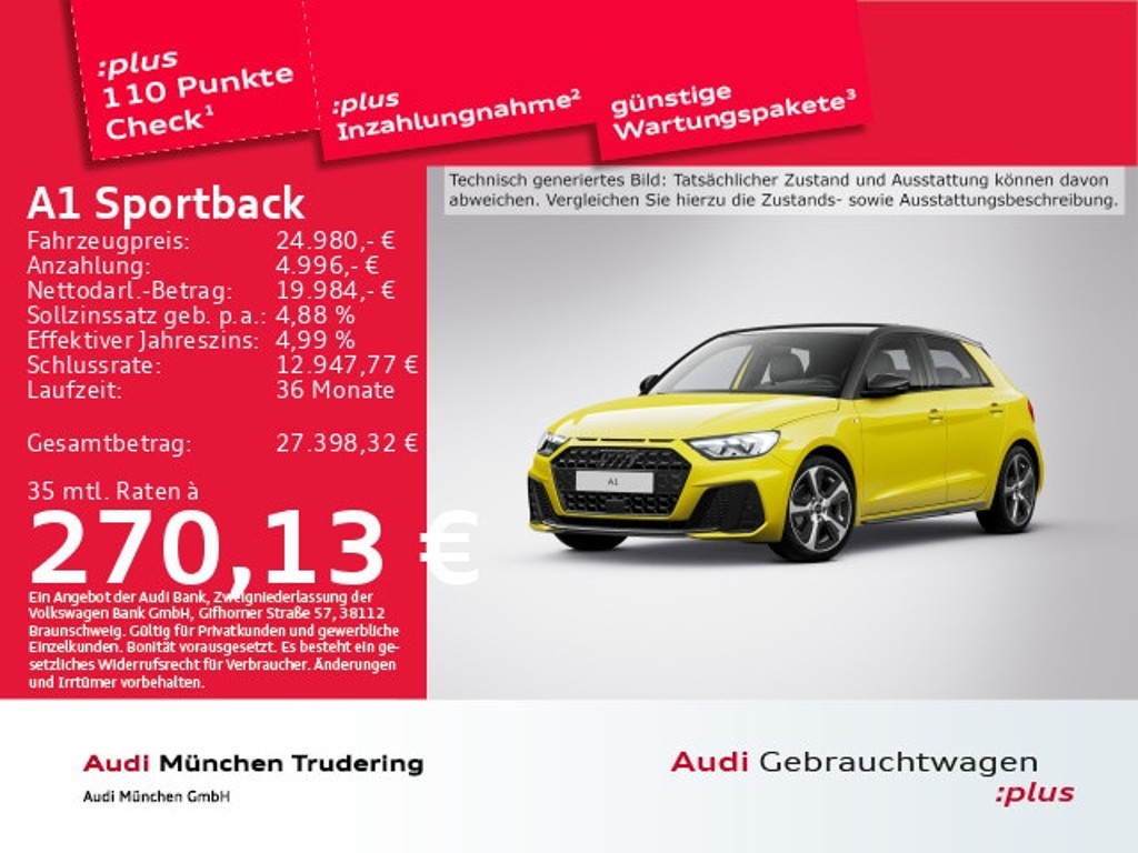 Audi A1 Sportback S-Line S-Tronic 35 TFSI