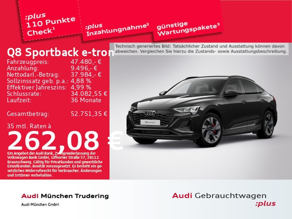 Audi Q8 e-tron Sportback Quattro S-Line 50