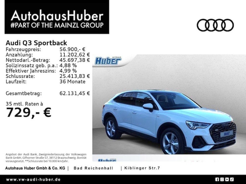 Audi Q3 Sportback Quattro S-Line S-Tronic 40 TFSI