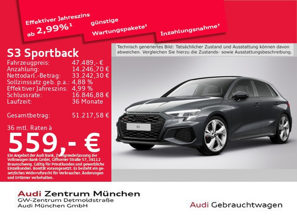 Audi S3 Sportback Quattro S-Tronic