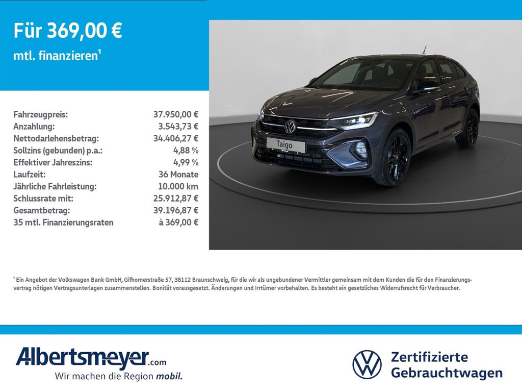 Volkswagen Taigo DSG R-Line 1.5 TSI