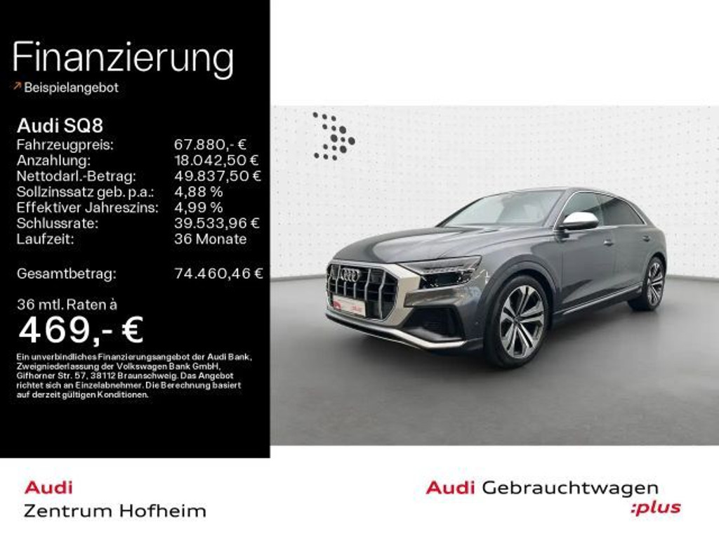 Audi SQ8 TFSI*B&O*HUD*Standh*Matrix*Virtual*Navi+*Spo