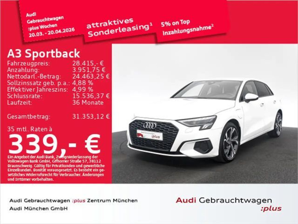 Audi A3 Sedan S-Tronic Hybride 40 TFSI