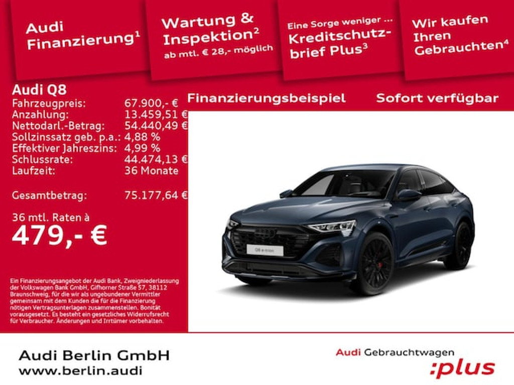 Audi Q8 e-tron Sportback Quattro S-Line 55