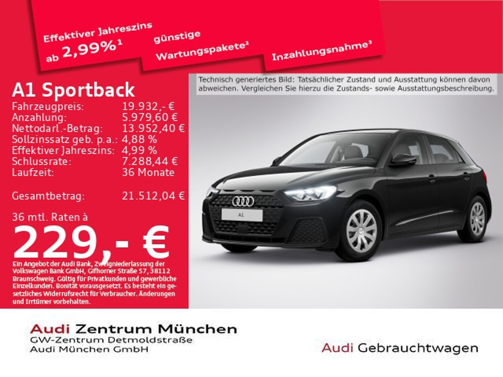 Audi A1 Sportback S-Tronic 25 TFSI