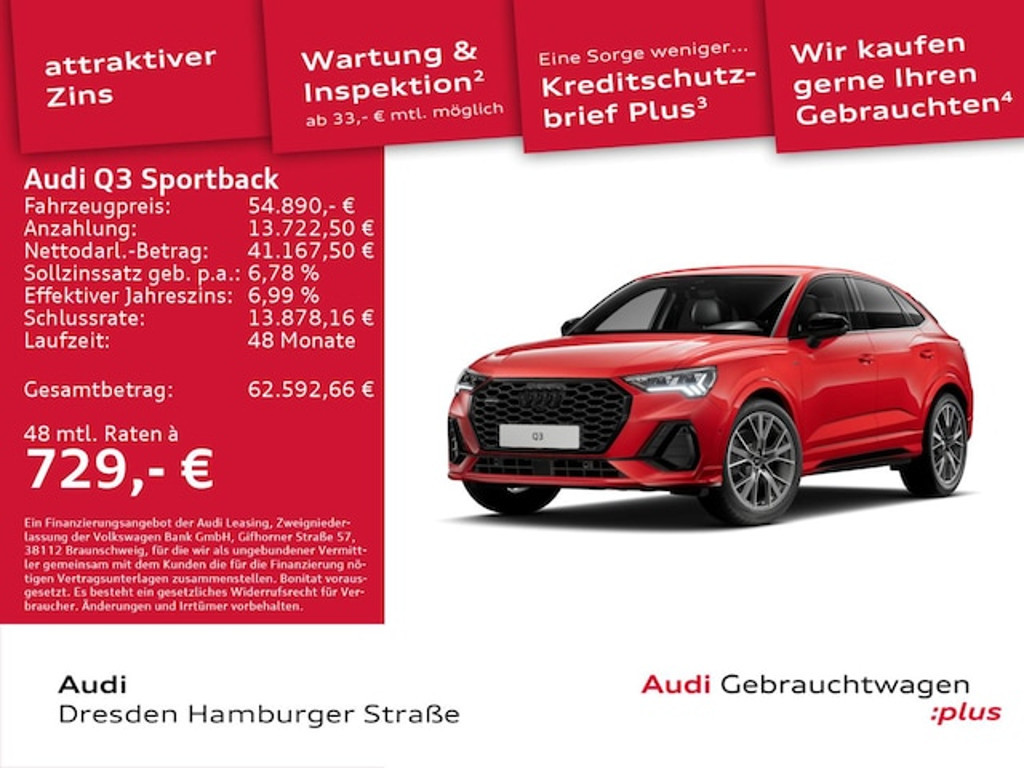 Audi Q3 Sportback Quattro S-Line S-Tronic 40 TDI