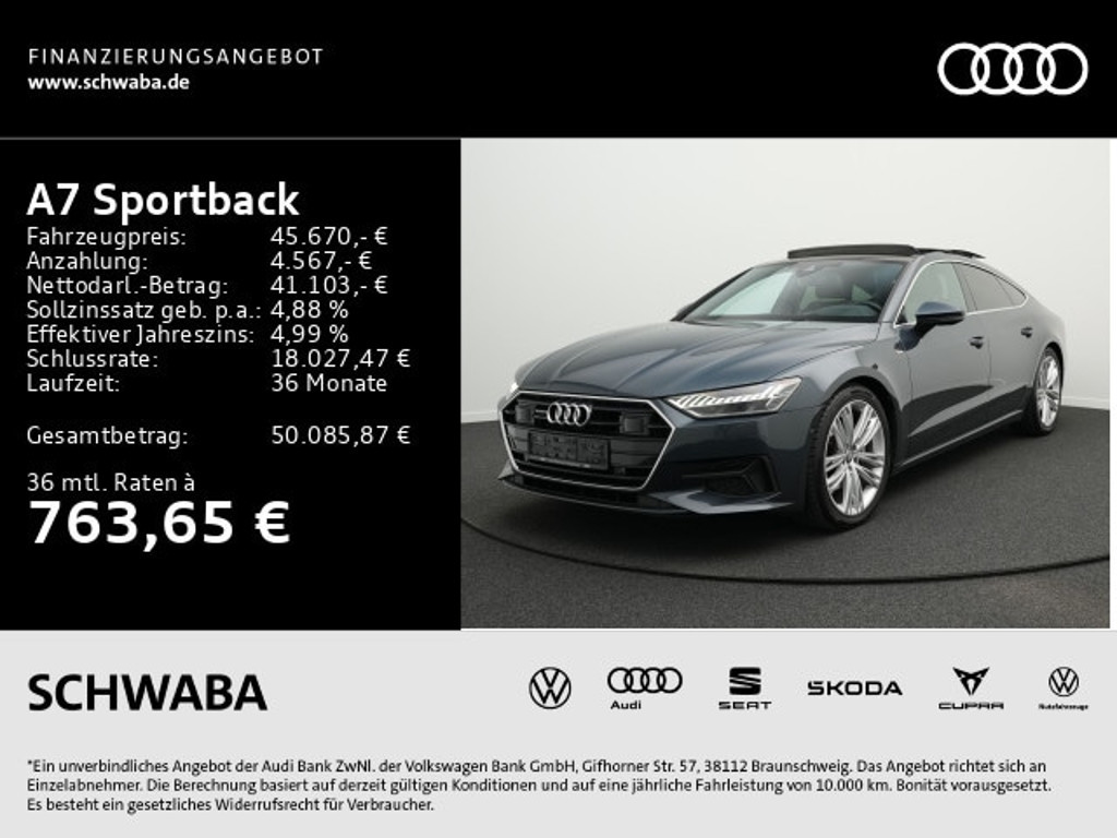 Audi A7 Sportback Quattro S-Tronic 45 TDI