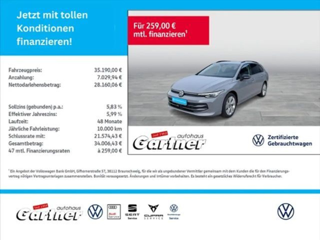 Volkswagen Golf DSG Variant Golf VIII 1.5 eTSI