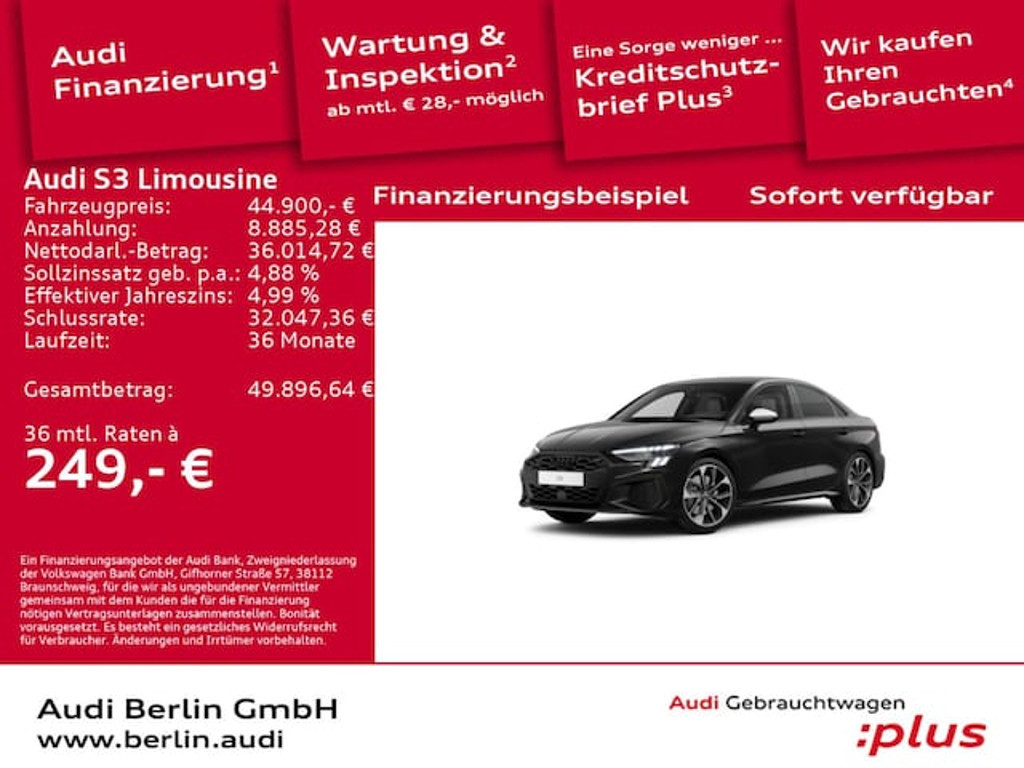 Audi S3 Sedan Quattro S-Tronic