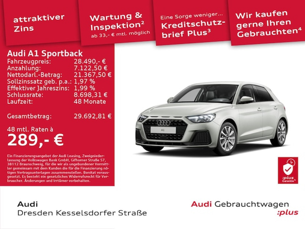 Audi A1 Sportback S-Tronic 25 TFSI