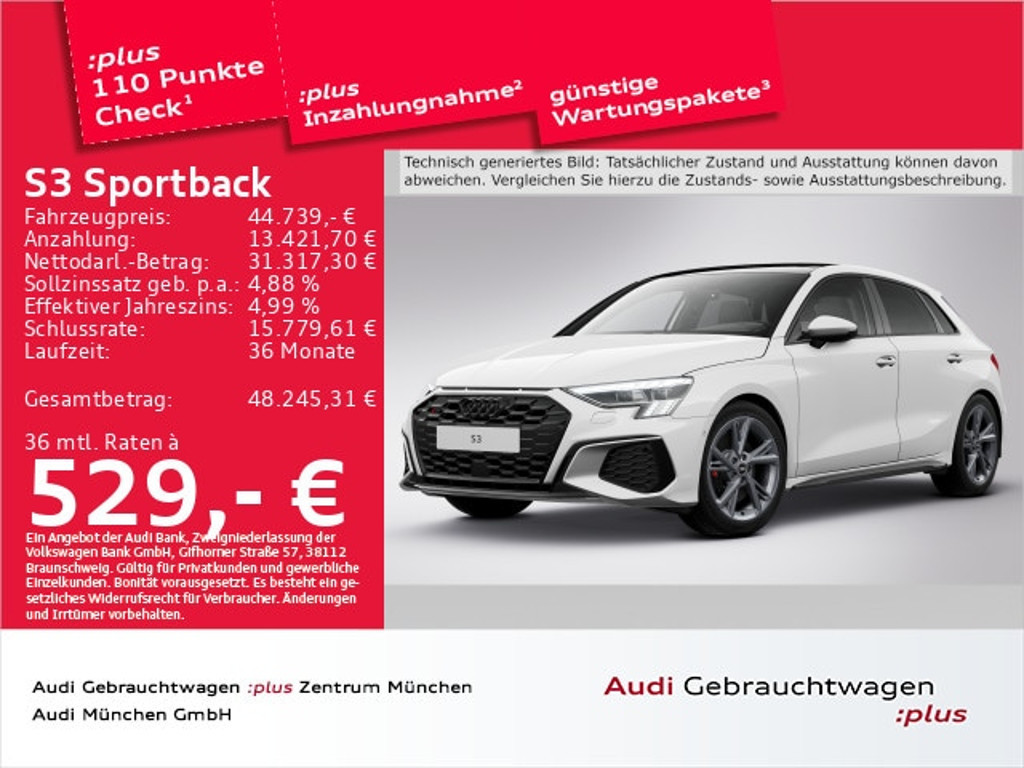 Audi S3 Sportback Quattro S-Tronic