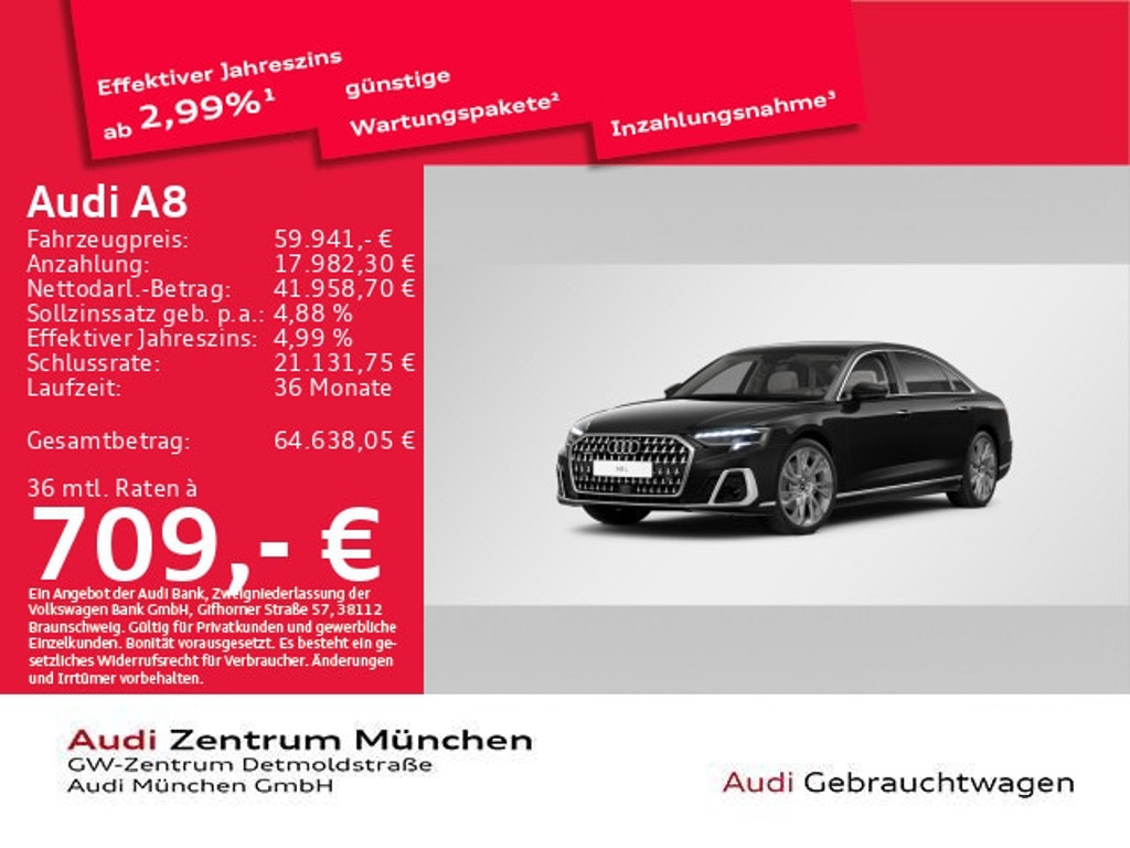 Audi A8 Quattro Lang 50 TDI