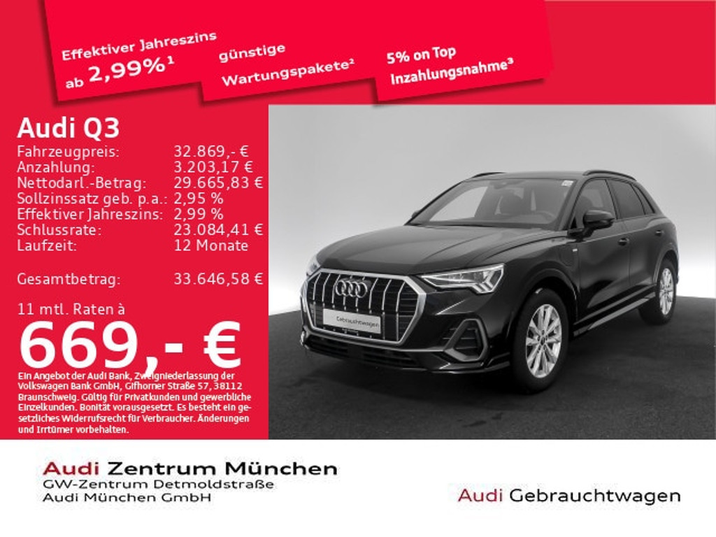 Audi Q3 S-Line S-Tronic Hybride 45 TFSI