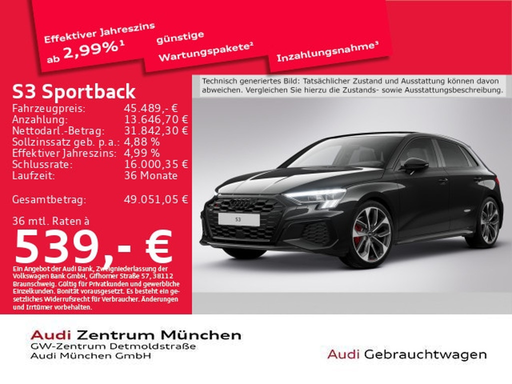 Audi S3 Sportback Quattro S-Tronic