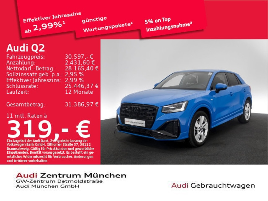 Audi Q2 Quattro S-Line S-Tronic 40 TFSI