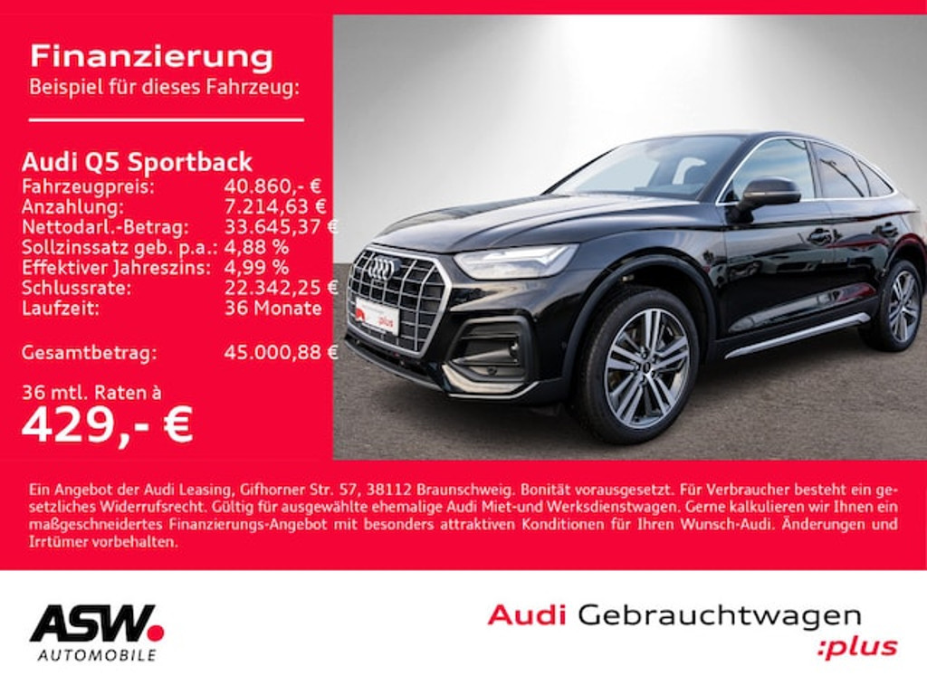 Audi Q5 Sportback Quattro S-Tronic 40 TDI