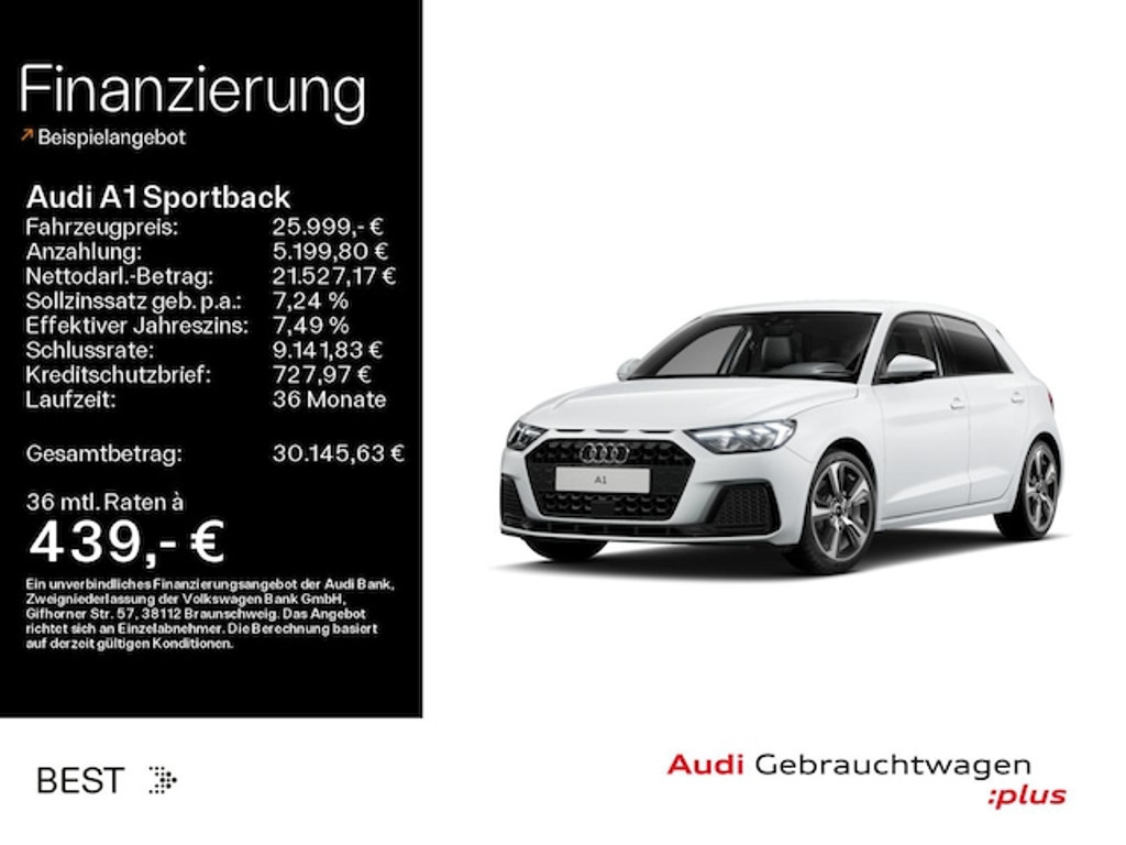 Audi A1 Sportback S-Tronic 25 TFSI
