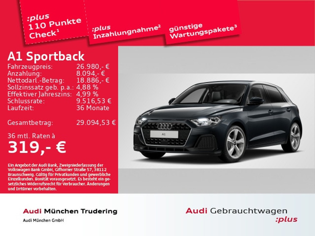 Audi A1 Sportback S-Tronic 30 TFSI