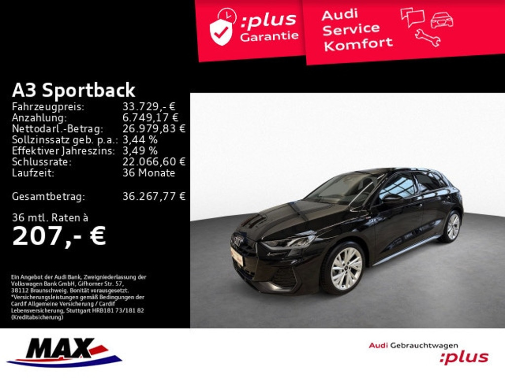 Audi A3 Sportback S-Line S-Tronic 35 TDI