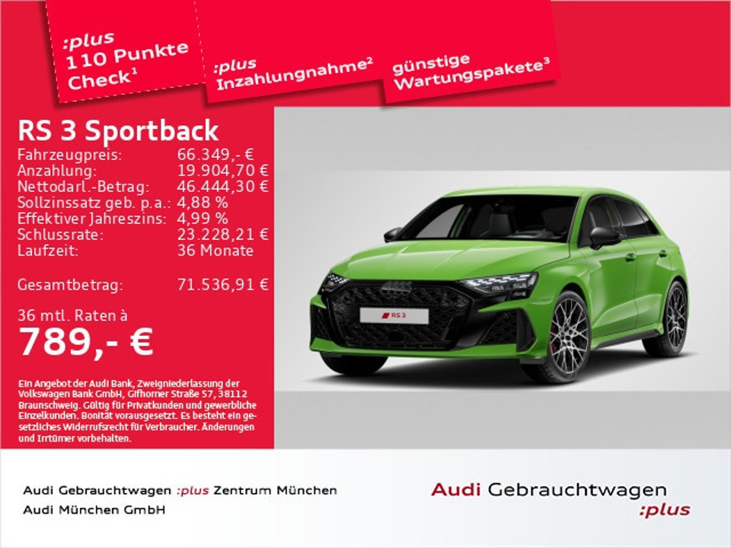 Audi RS3 Sportback Quattro S-Tronic