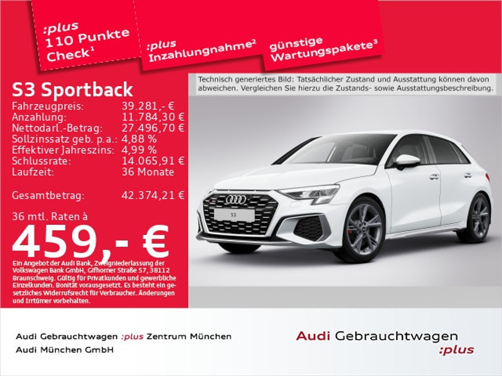 Audi S3 Sportback Quattro S-Tronic