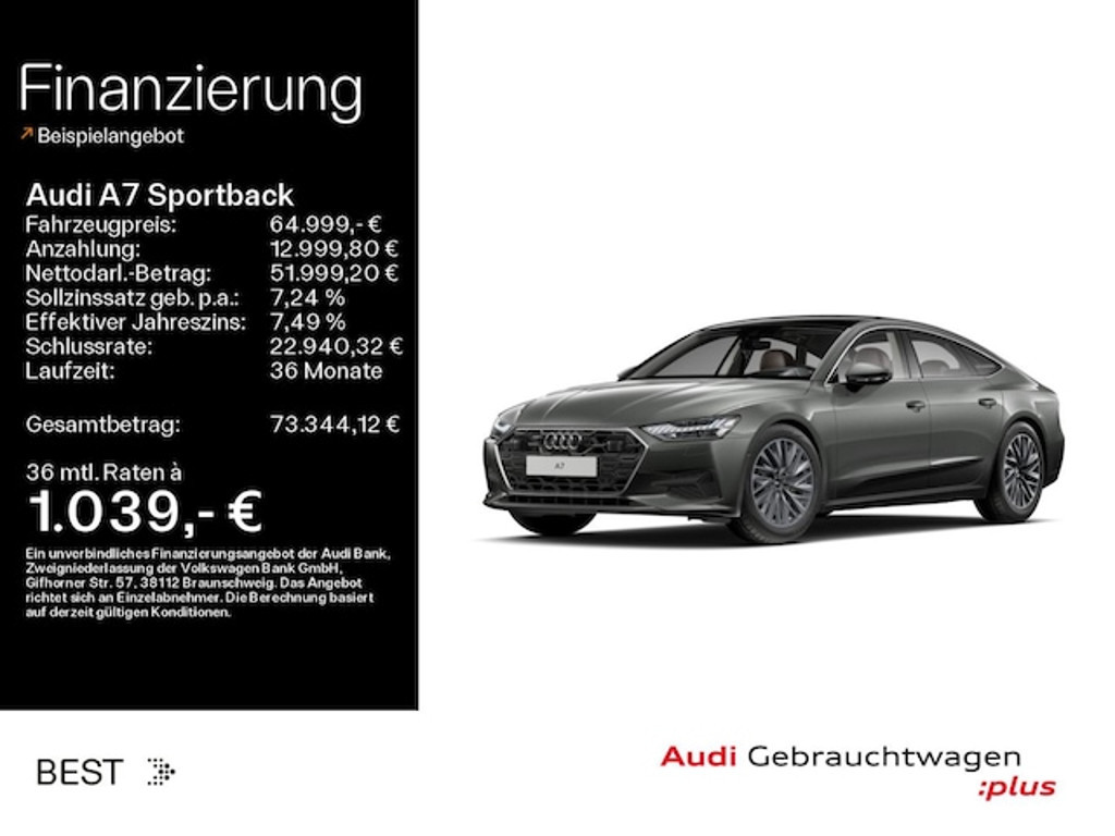 Audi A7 Sportback Quattro S-Tronic 55 TFSI