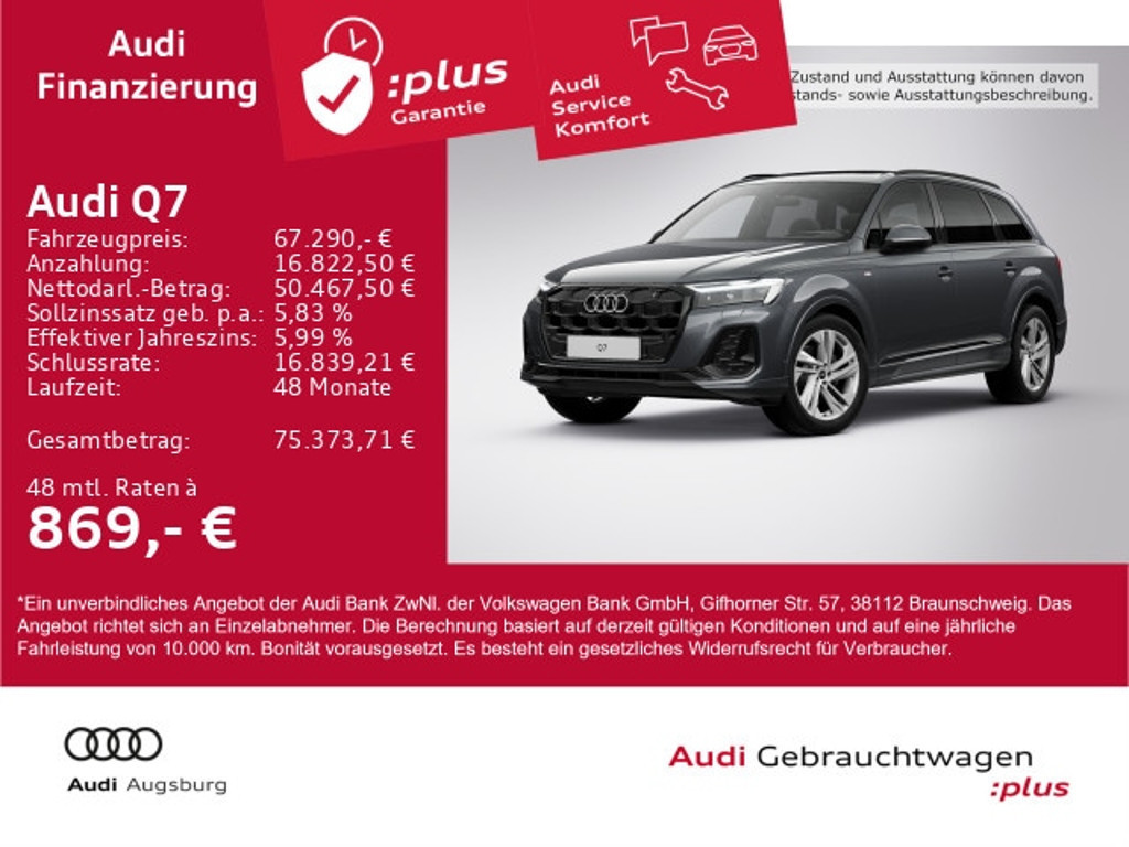 Audi Q7 Quattro S-Line 50 TDI
