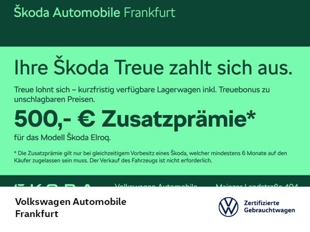 Skoda Elroq Elroq First Edition 82 kWh Batterie Elektromotor 210 kW 1-Gang-Automatik zzgl. 500€ Zusatzprämie*
