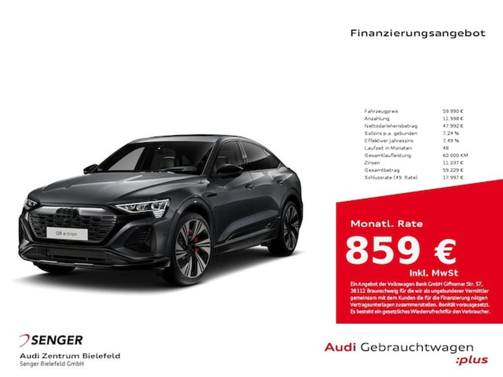 Audi Q8 e-tron Sportback Quattro S-Line 55