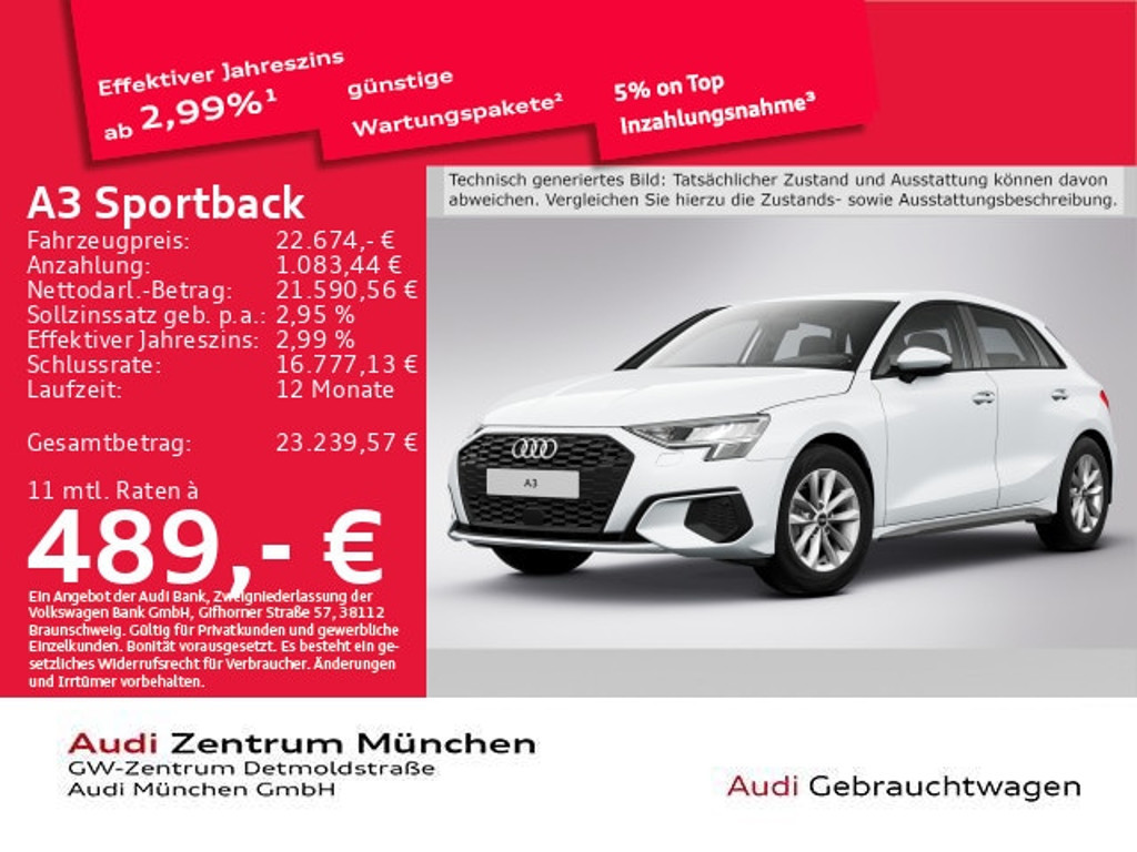 Audi A3 Sportback 30 TFSI