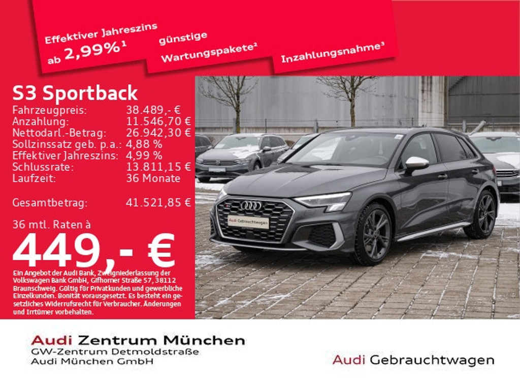 Audi S3 Sportback Quattro S-Tronic