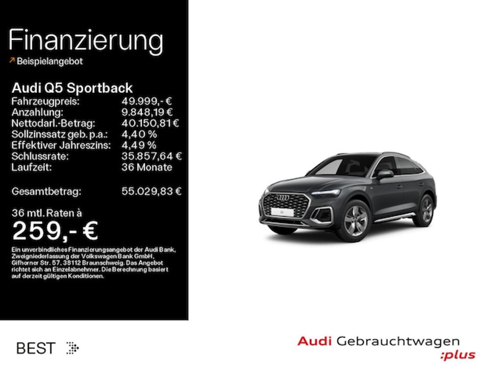 Audi Q5 Sportback Quattro S-Tronic 40 TDI