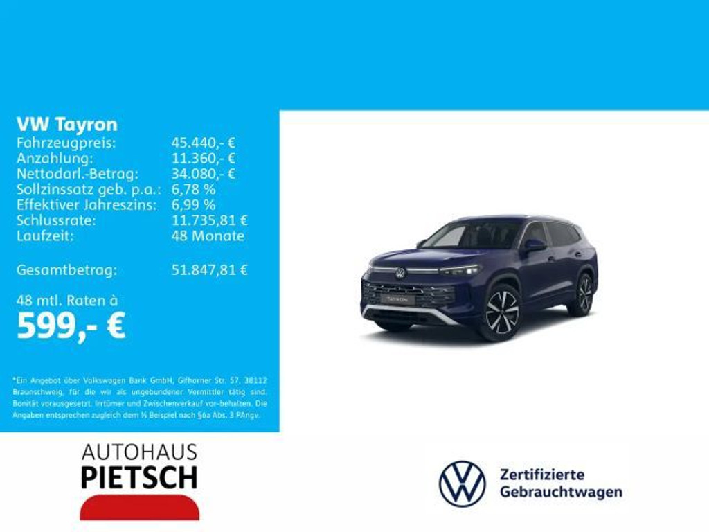 Volkswagen Tayron DSG 1.5 eTSI Elegance Elegance