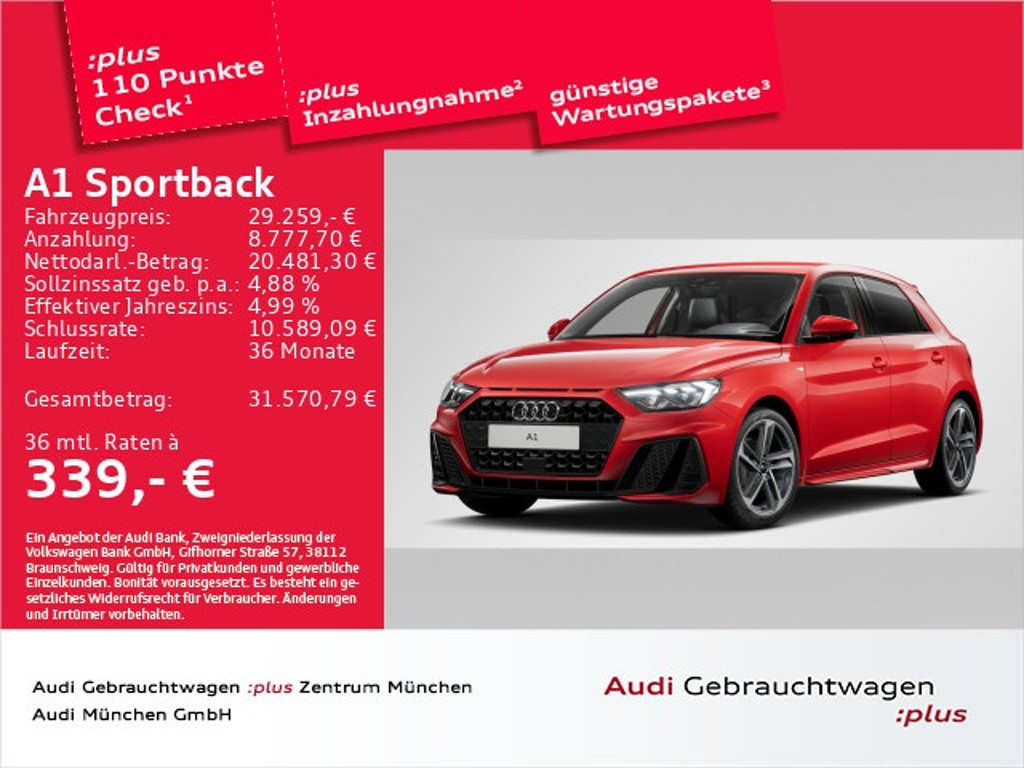 Audi A1 Sportback S-Line 30 TFSI