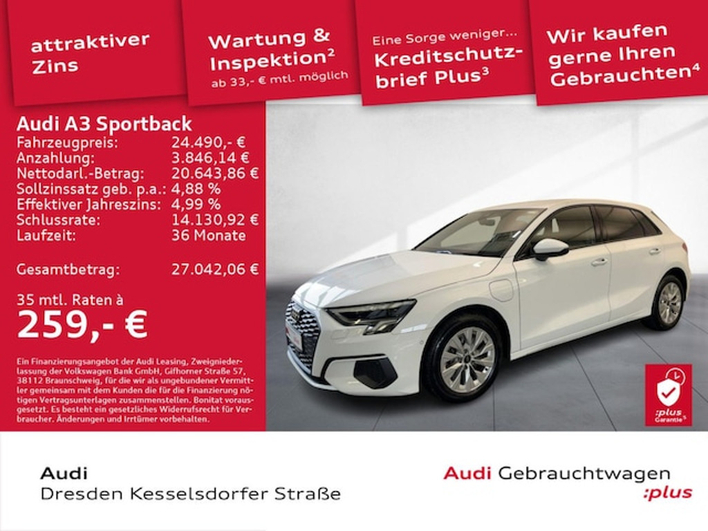 Audi A3 Sportback S-Tronic Hybride 40 TFSI