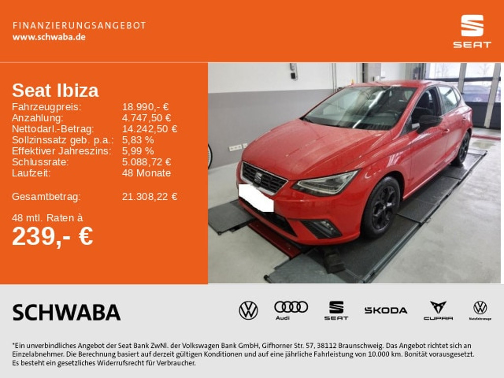 Seat Ibiza FR-lijn 1.0 TSI DSG