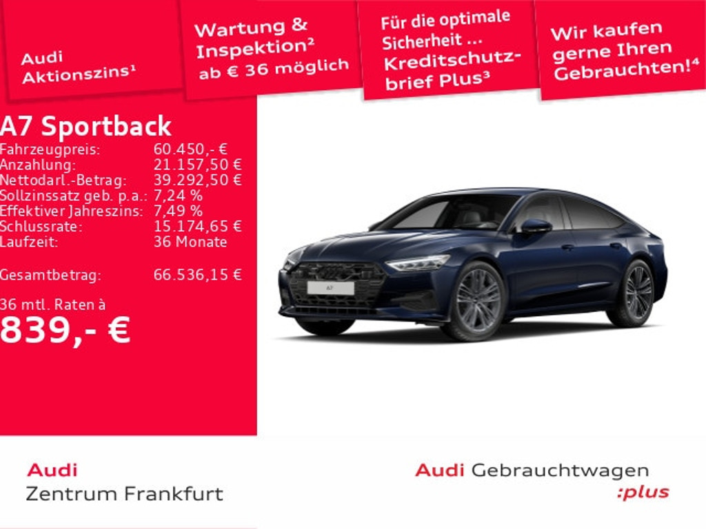 Audi A7 Sportback Quattro S-Tronic Hybride 50 TFSI