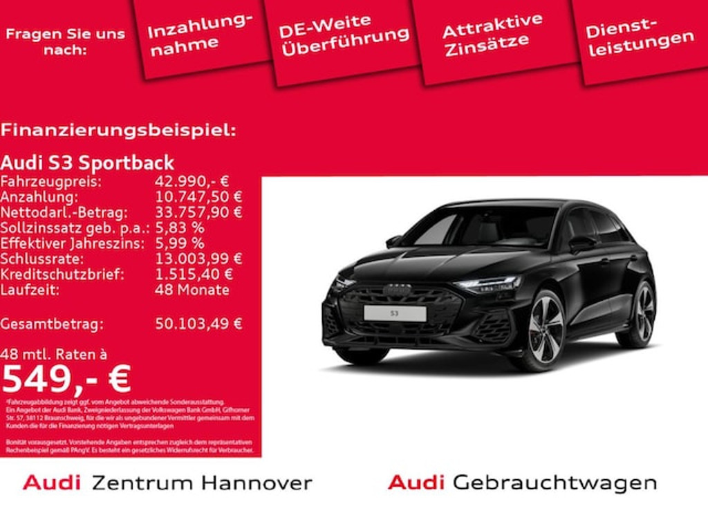 Audi S3 Sportback Quattro S-Tronic