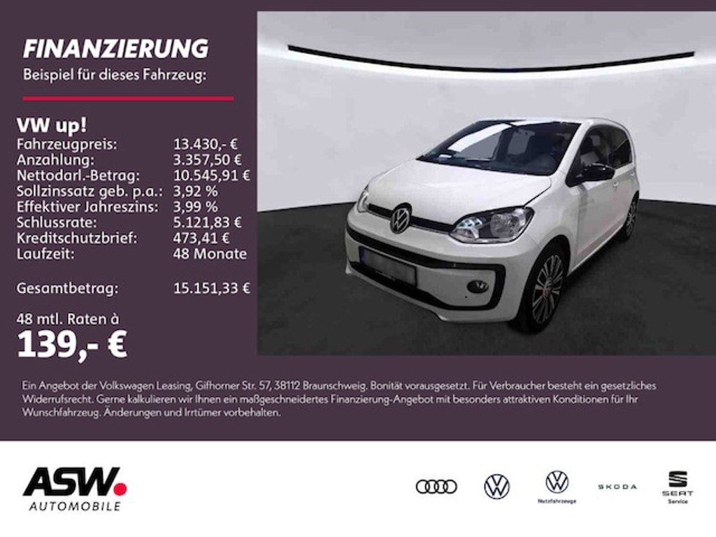 Volkswagen up! Move up! 1.0 MPI Active Move