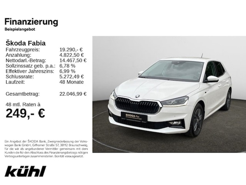 Skoda Fabia 1.0 TSI Selection