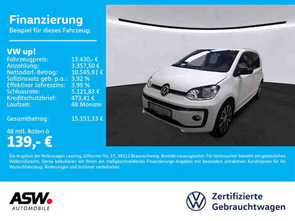 Volkswagen up! Move up! 1.0 MPI Active Move