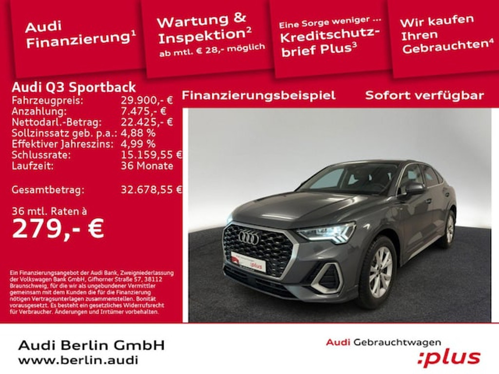 Audi Q3 Sportback S-Line S-Tronic Hybride 45 TFSI