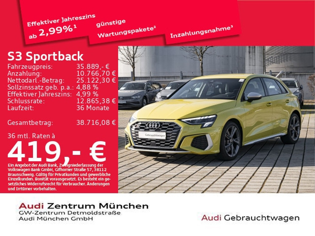Audi S3 Sportback Quattro S-Tronic